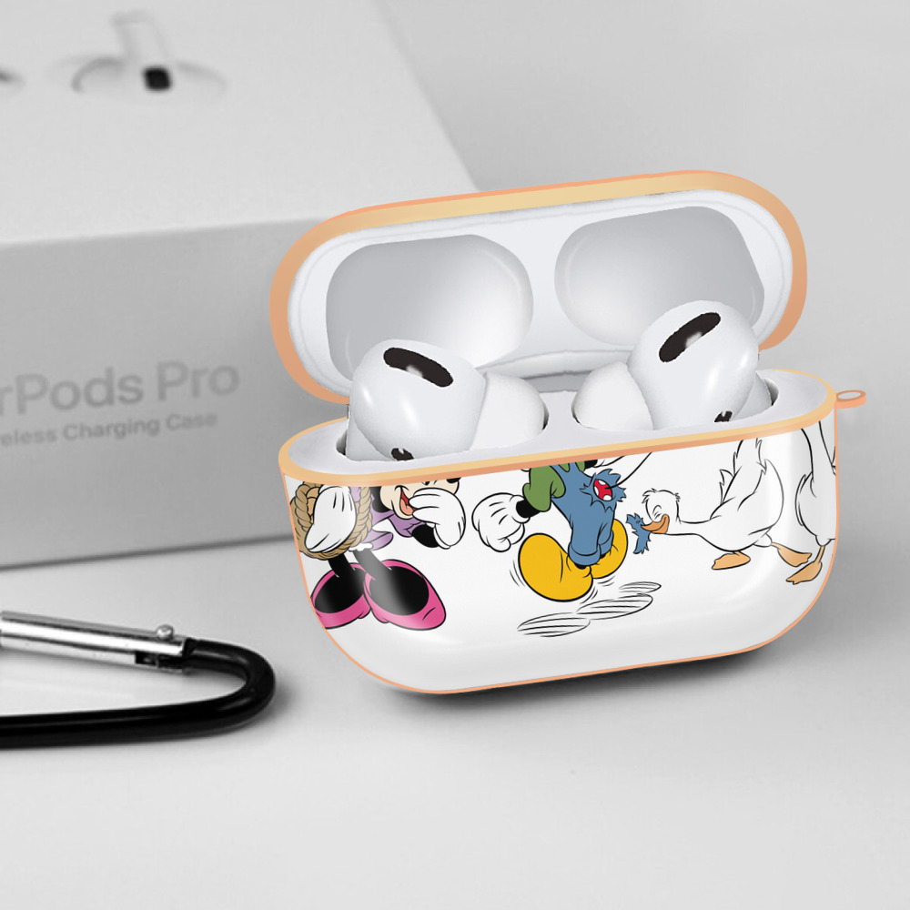 ミッキーマウス Mickey Mouse 【AirPods Pro用】ハードシェル保護ケース｜耐衝撃・防指紋・カラビナ付き商品仕様