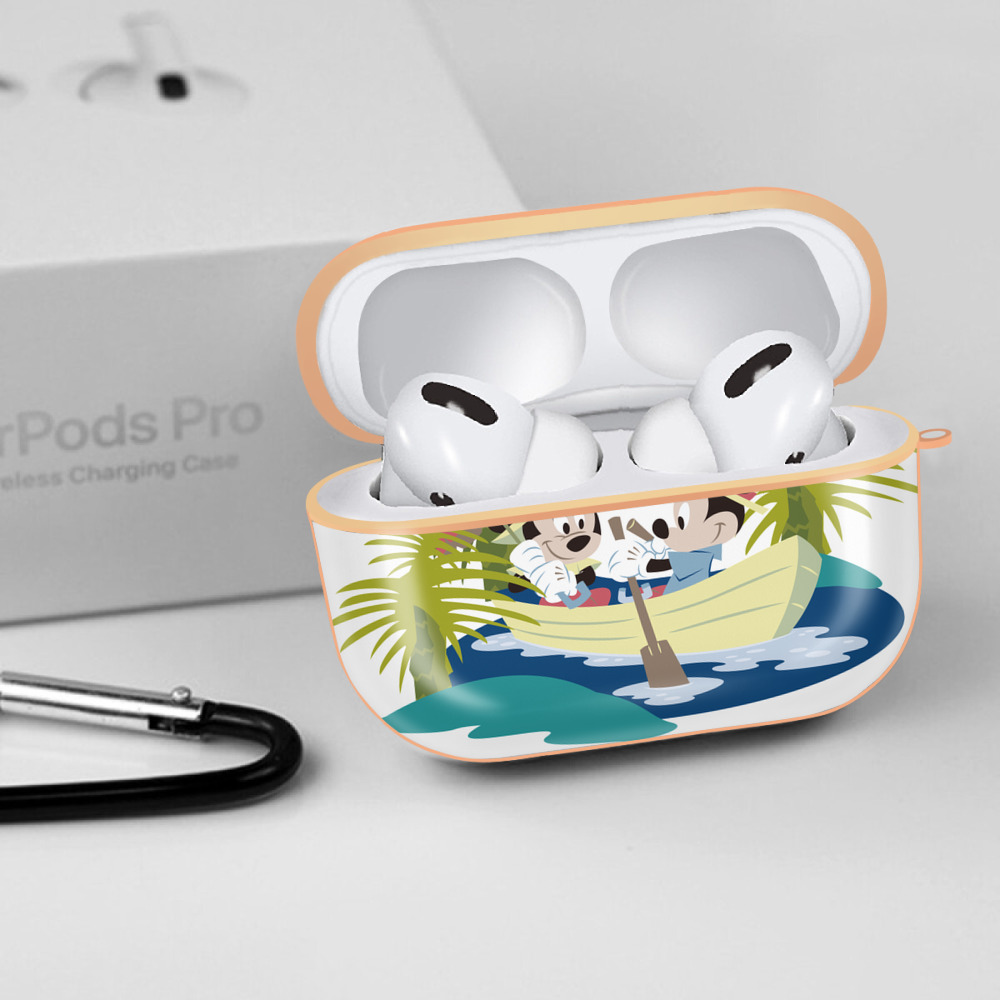 ミッキーマウス Mickey Mouse 【AirPods Pro用】ハードシェル保護ケース｜耐衝撃・防指紋・カラビナ付き商品仕様