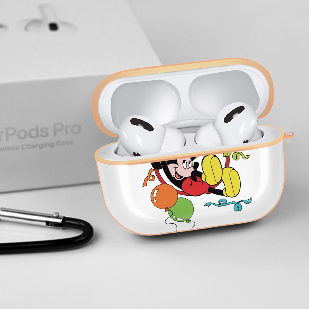 ミッキーマウス Mickey Mouse 【AirPods Pro用】ハードシェル保護ケース｜耐衝撃・防指紋・カラビナ付き商品仕様