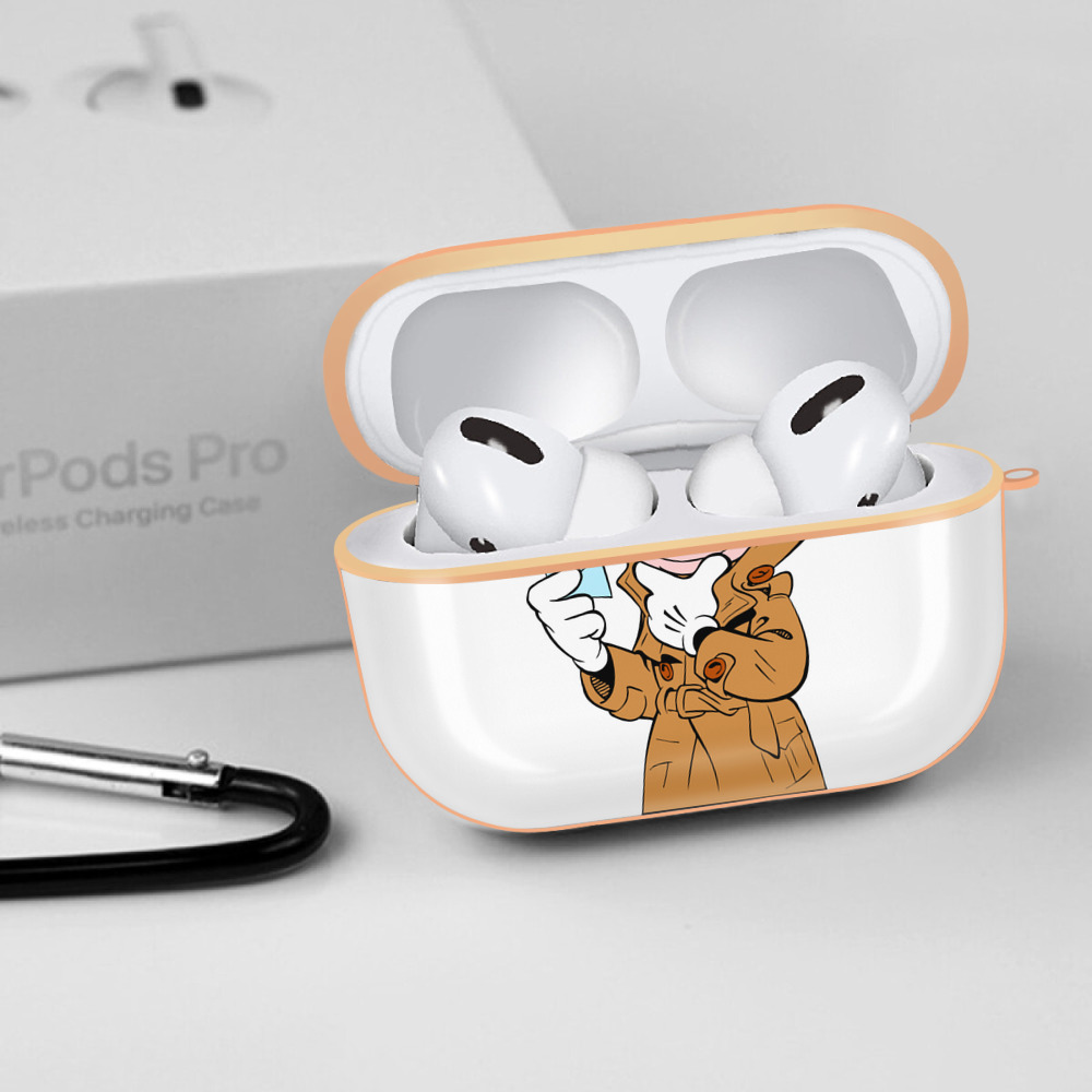 ミッキーマウス Mickey Mouse 【AirPods Pro用】ハードシェル保護ケース｜耐衝撃・防指紋・カラビナ付き商品仕様