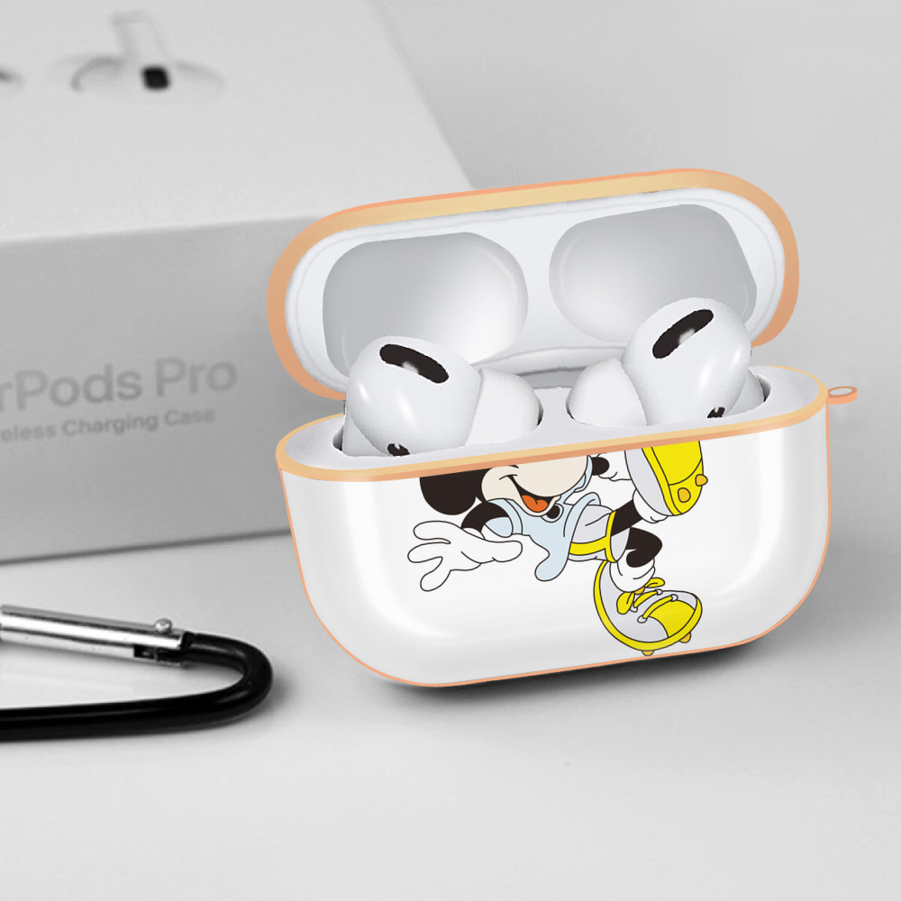 ミッキーマウス Mickey Mouse 【AirPods Pro用】ハードシェル保護ケース｜耐衝撃・防指紋・カラビナ付き商品仕様