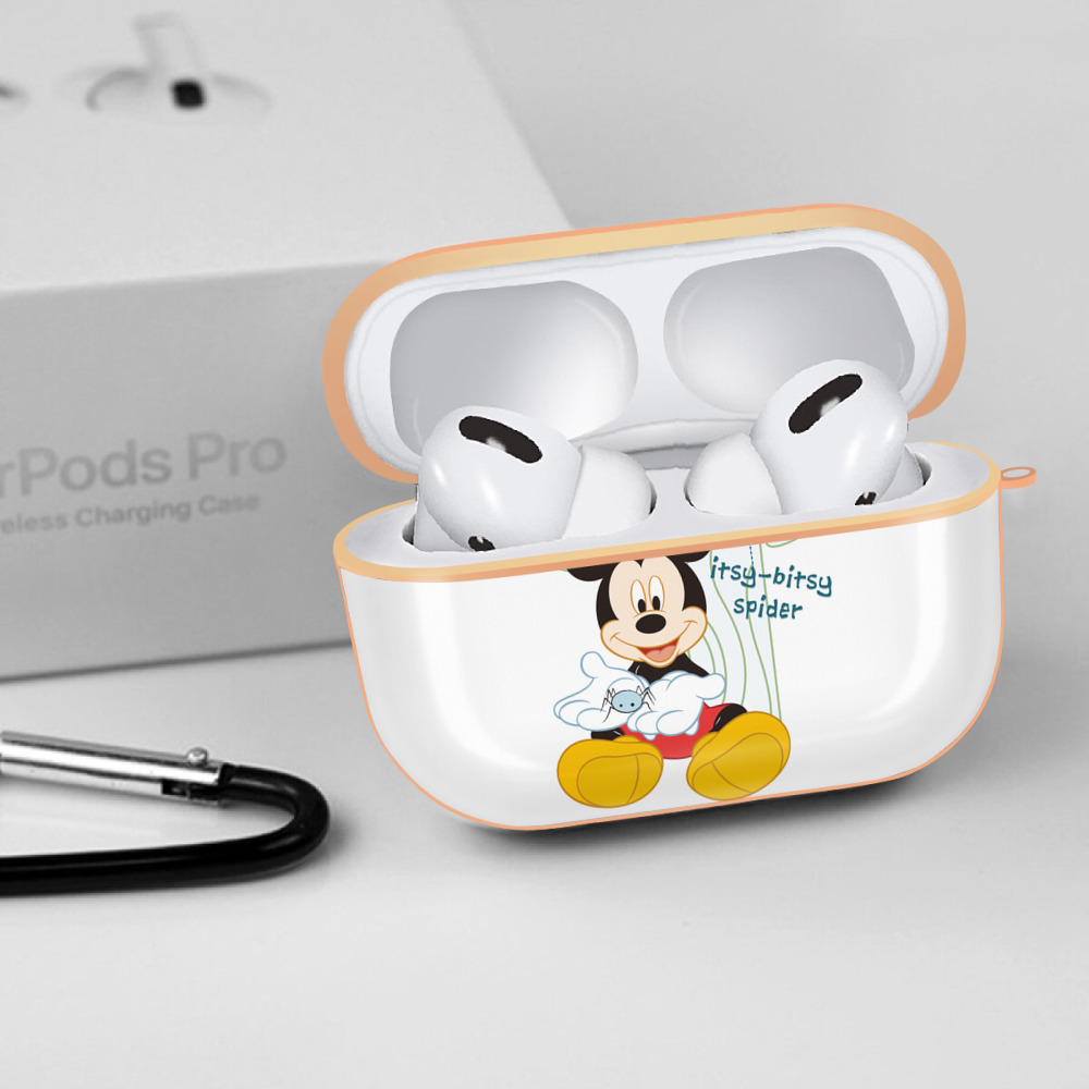ミッキーマウス Mickey Mouse 【AirPods Pro用】ハードシェル保護ケース｜耐衝撃・防指紋・カラビナ付き商品仕様