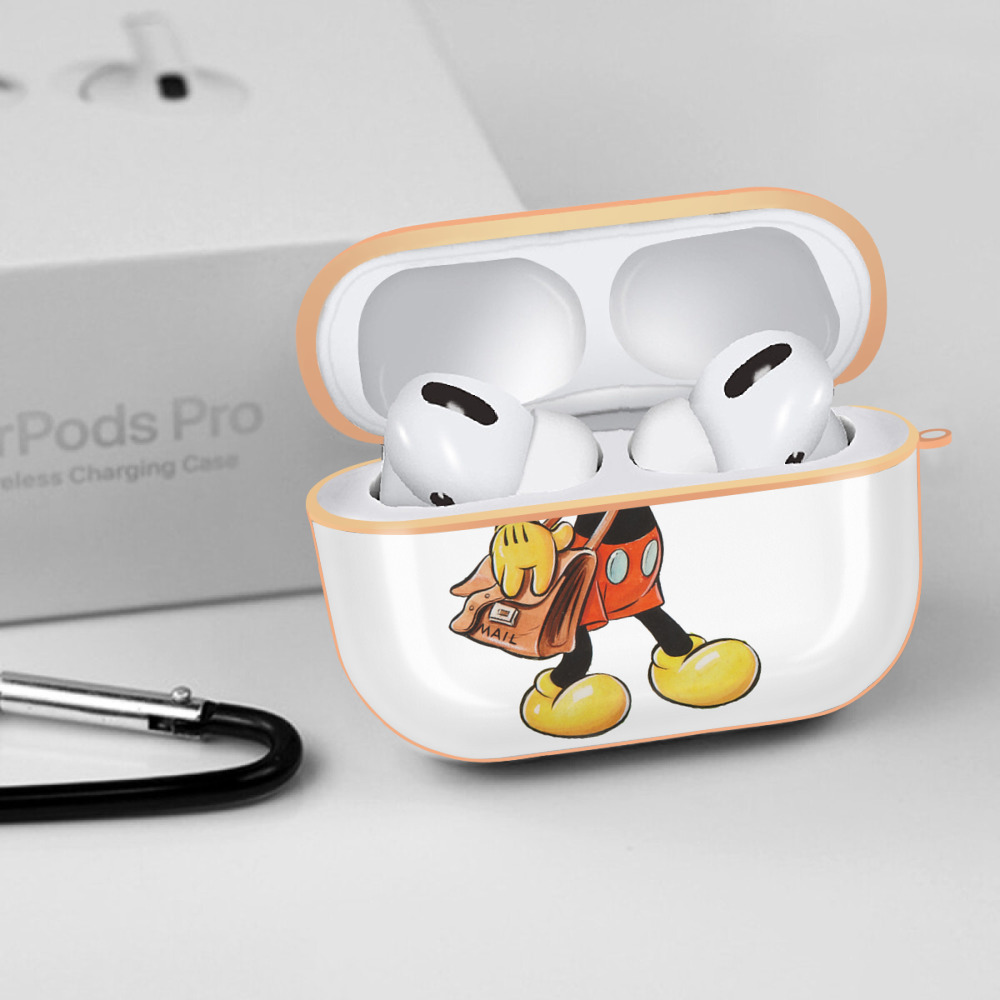 ミッキーマウス Mickey Mouse 【AirPods Pro用】ハードシェル保護ケース｜耐衝撃・防指紋・カラビナ付き商品仕様