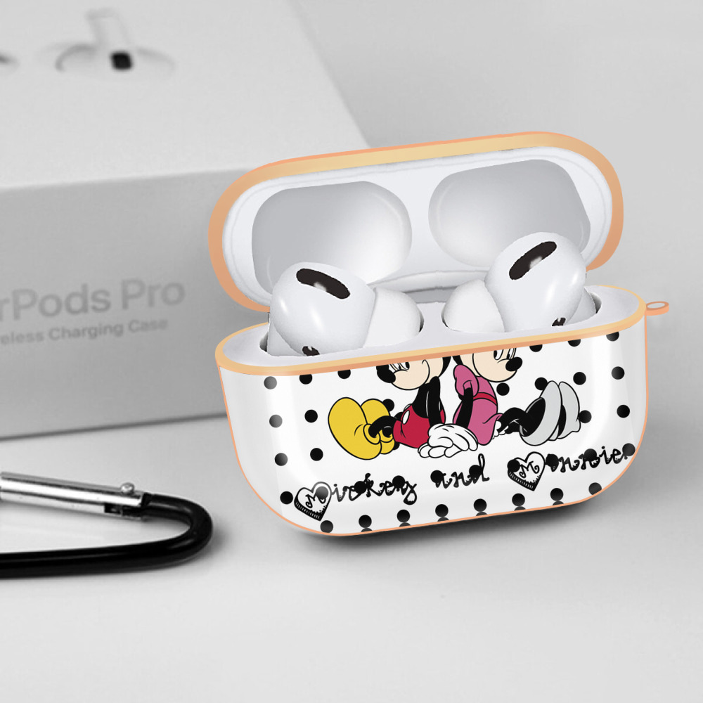 ミッキーマウス Mickey Mouse 【AirPods Pro用】ハードシェル保護ケース｜耐衝撃・防指紋・カラビナ付き商品仕様