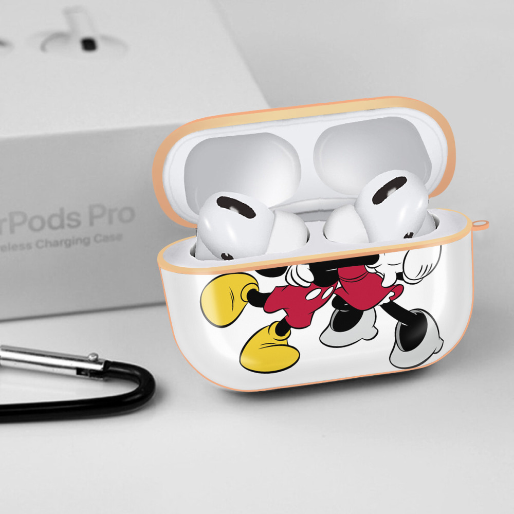 ミッキーマウス Mickey Mouse 【AirPods Pro用】ハードシェル保護ケース｜耐衝撃・防指紋・カラビナ付き商品仕様