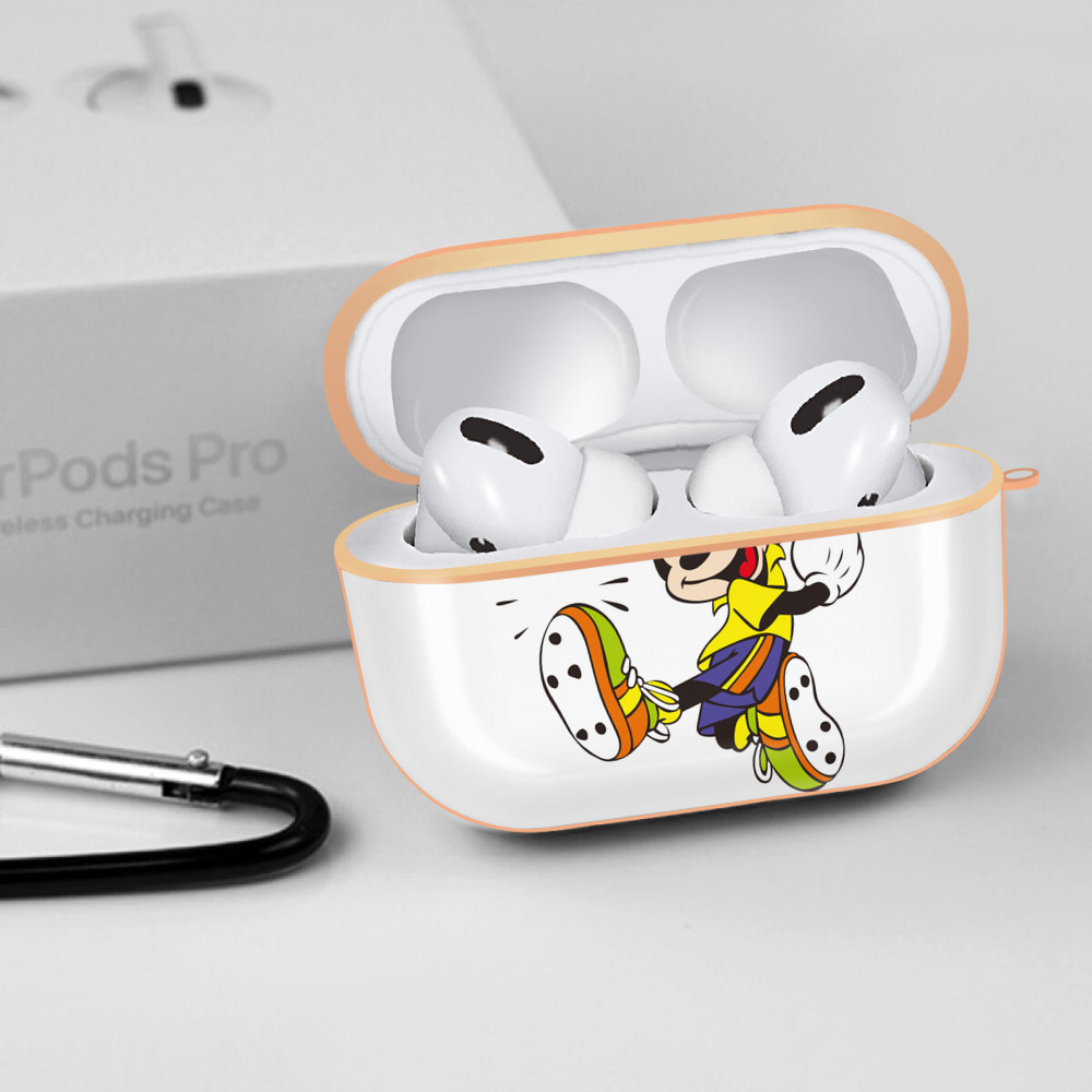 ミッキーマウス Mickey Mouse 【AirPods Pro用】ハードシェル保護ケース｜耐衝撃・防指紋・カラビナ付き商品仕様