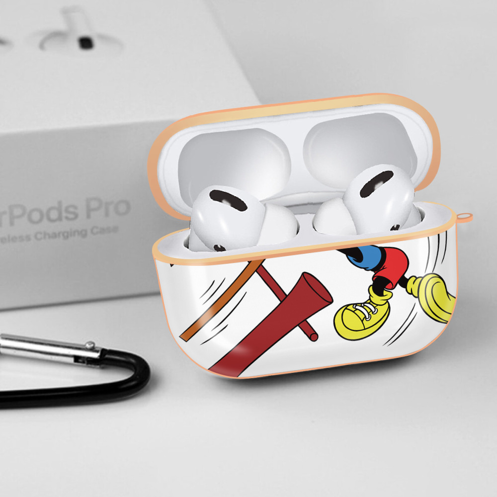 ミッキーマウス Mickey Mouse 【AirPods Pro用】ハードシェル保護ケース｜耐衝撃・防指紋・カラビナ付き商品仕様