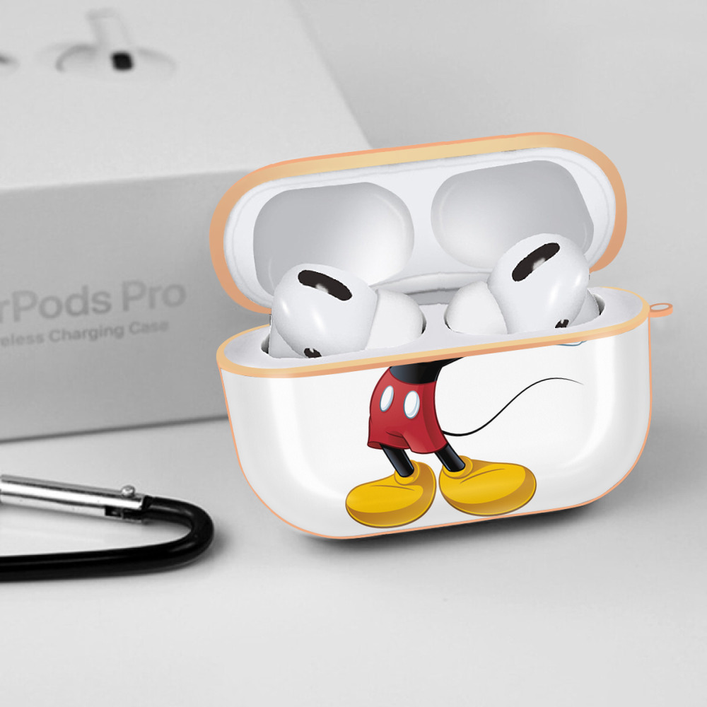 ミッキーマウス Mickey Mouse 【AirPods Pro用】ハードシェル保護ケース｜耐衝撃・防指紋・カラビナ付き商品仕様