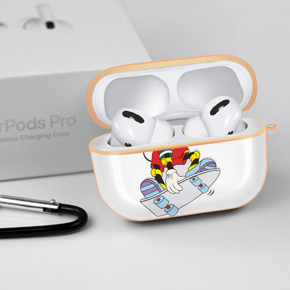 ミッキーマウス Mickey Mouse 【AirPods Pro用】ハードシェル保護ケース｜耐衝撃・防指紋・カラビナ付き商品仕様