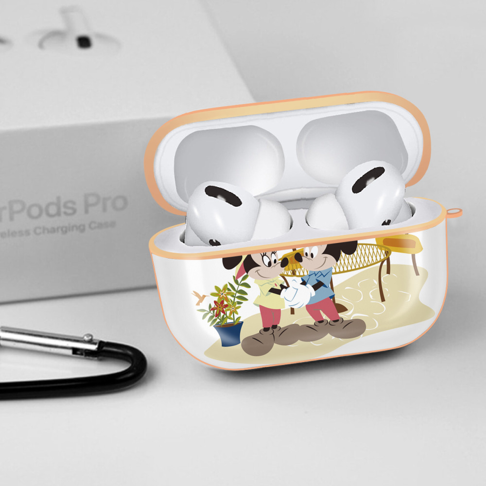 ミッキーマウス Mickey Mouse 【AirPods Pro用】ハードシェル保護ケース｜耐衝撃・防指紋・カラビナ付き商品仕様