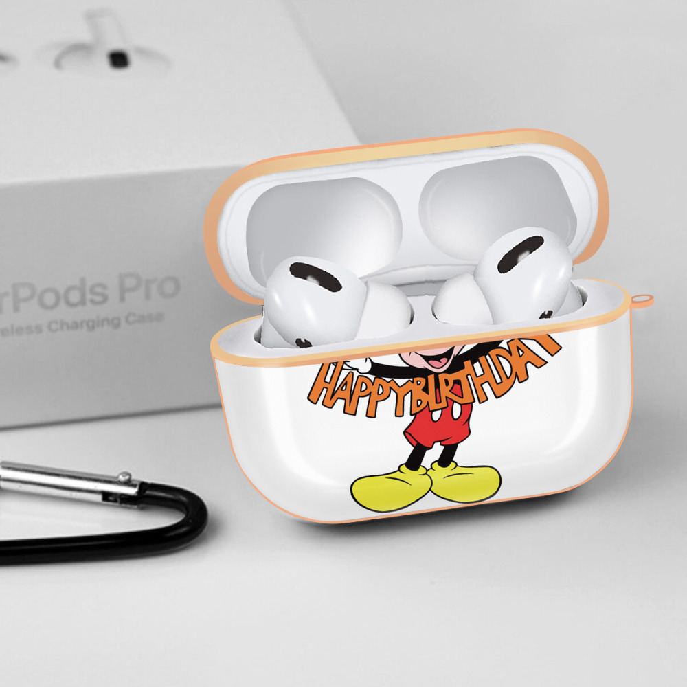 ミッキーマウス Mickey Mouse 【AirPods Pro用】ハードシェル保護ケース｜耐衝撃・防指紋・カラビナ付き商品仕様