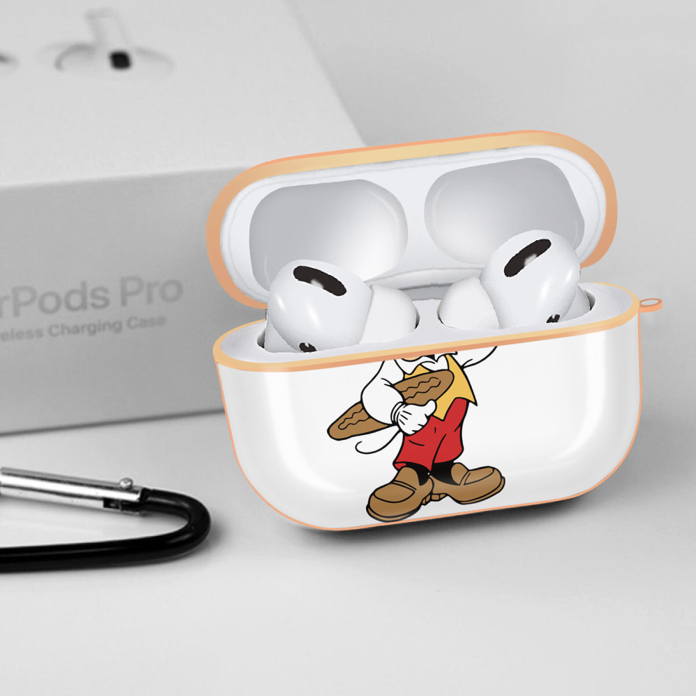 ミッキーマウス Mickey Mouse 【AirPods Pro用】ハードシェル保護ケース｜耐衝撃・防指紋・カラビナ付き商品仕様