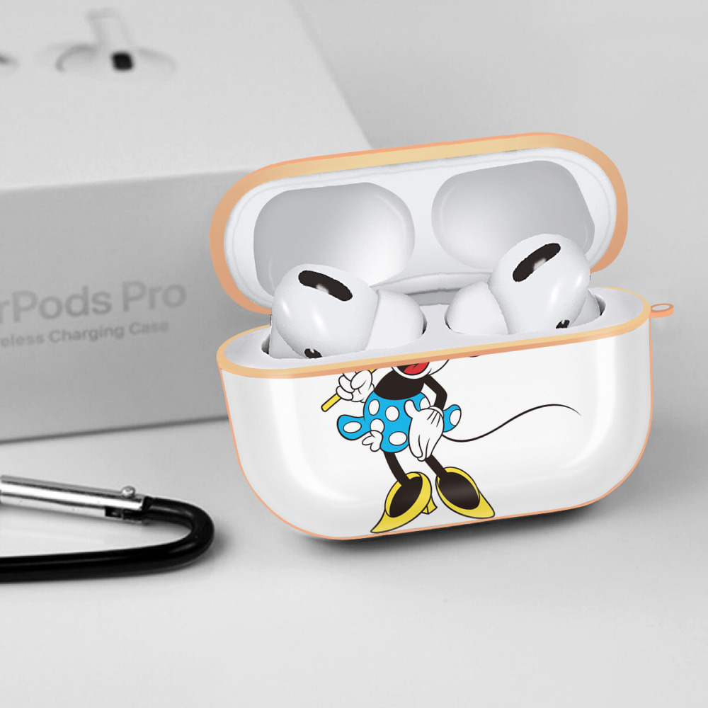 ミッキーマウス Mickey Mouse 【AirPods Pro用】ハードシェル保護ケース｜耐衝撃・防指紋・カラビナ付き商品仕様