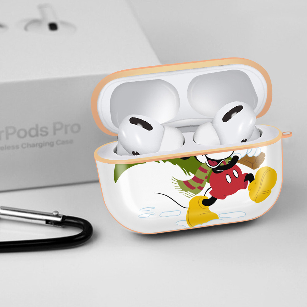 ミッキーマウス Mickey Mouse 【AirPods Pro用】ハードシェル保護ケース｜耐衝撃・防指紋・カラビナ付き商品仕様