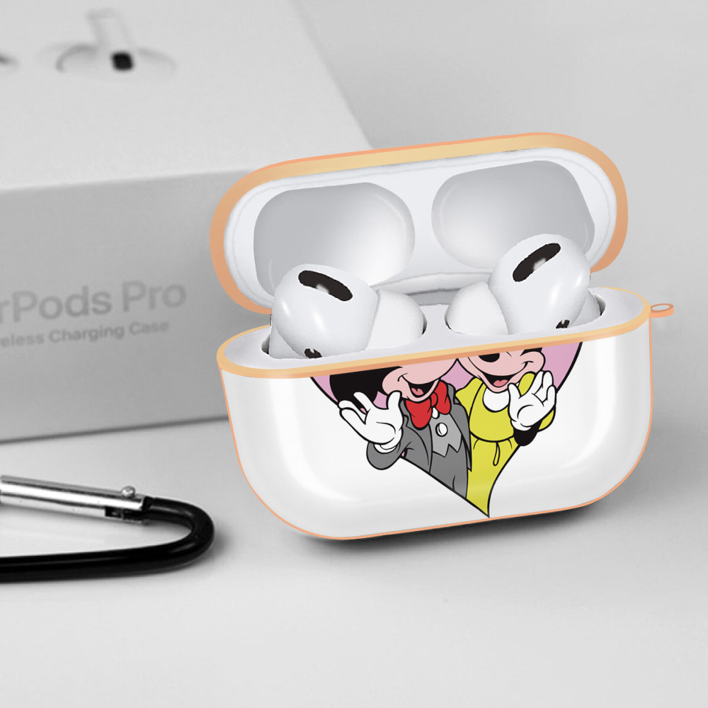 ミッキーマウス Mickey Mouse 【AirPods Pro用】ハードシェル保護ケース｜耐衝撃・防指紋・カラビナ付き商品仕様