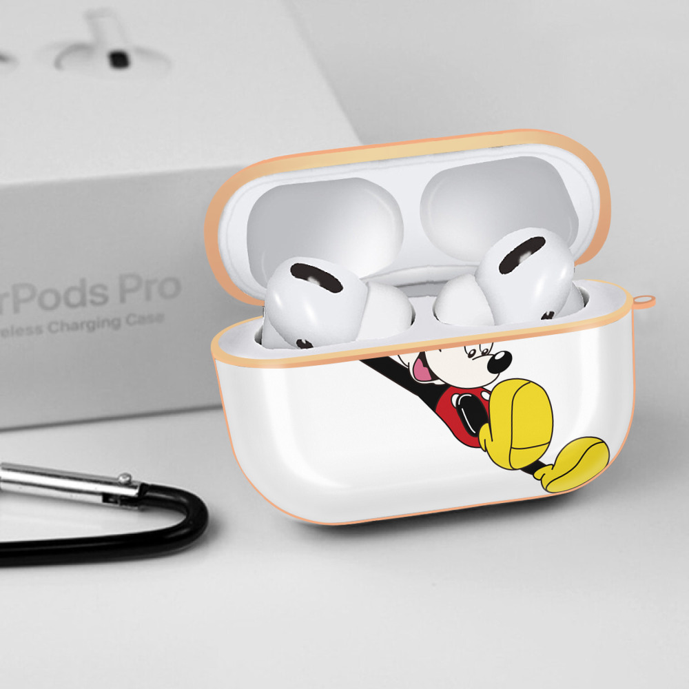 ミッキーマウス Mickey Mouse 【AirPods Pro用】ハードシェル保護ケース｜耐衝撃・防指紋・カラビナ付き商品仕様
