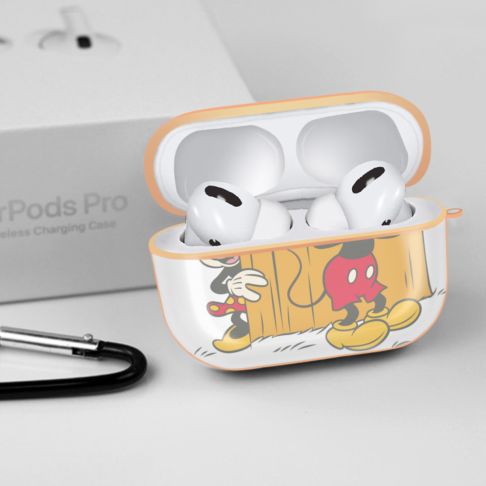 ミッキーマウス Mickey Mouse 【AirPods Pro用】ハードシェル保護ケース｜耐衝撃・防指紋・カラビナ付き商品仕様