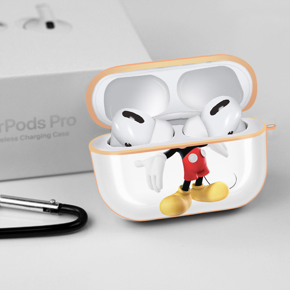 ミッキーマウス Mickey Mouse 【AirPods Pro用】ハードシェル保護ケース｜耐衝撃・防指紋・カラビナ付き商品仕様