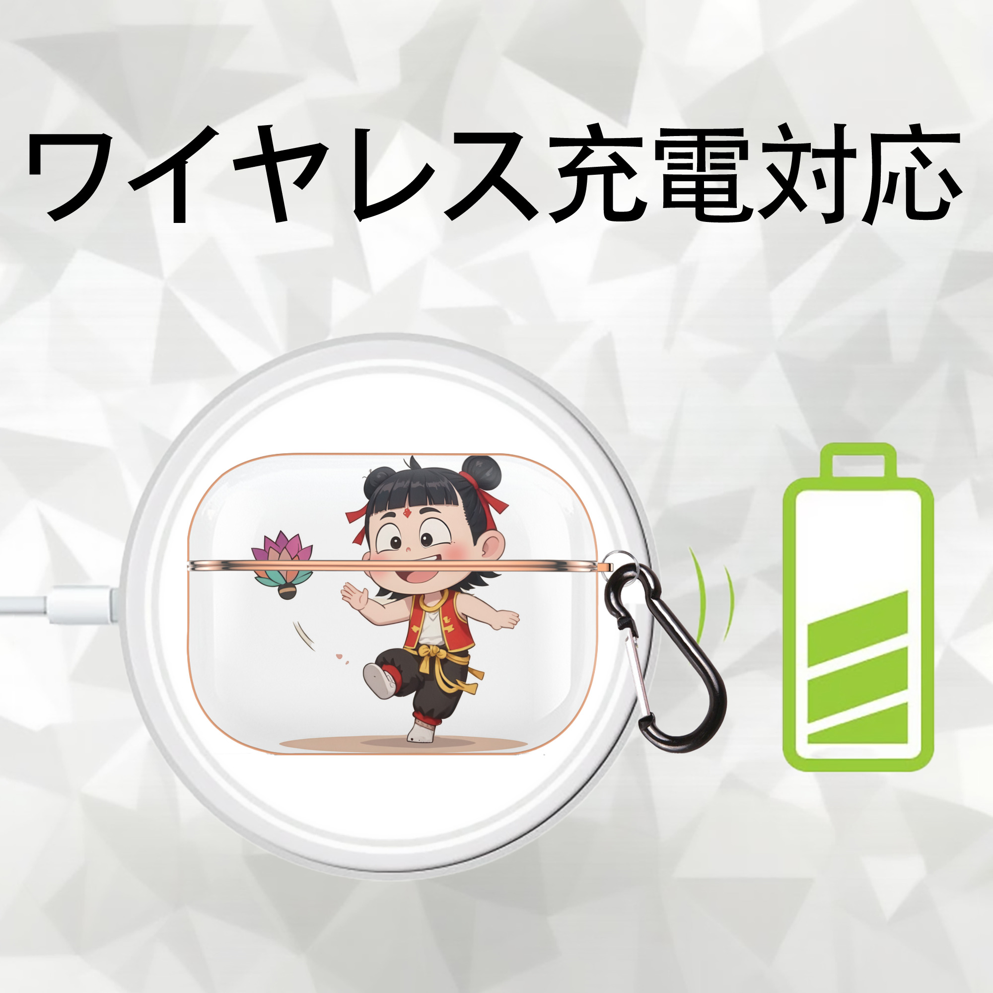 ミッキーマウス Mickey Mouse 【AirPods Pro用】ハードシェル保護ケース｜耐衝撃・防指紋・カラビナ付き商品仕様