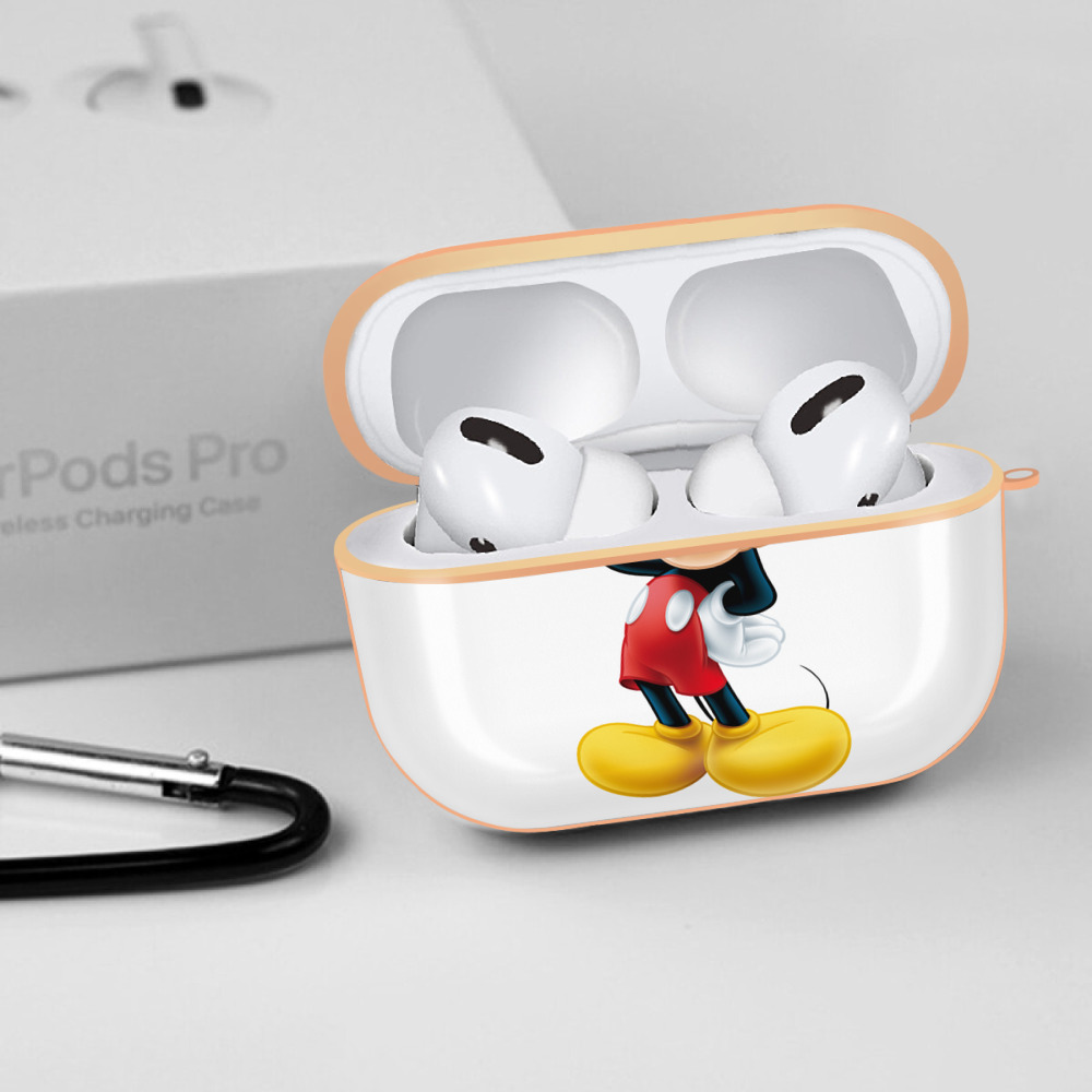 ミッキーマウス Mickey Mouse 【AirPods Pro用】ハードシェル保護ケース｜耐衝撃・防指紋・カラビナ付き商品仕様