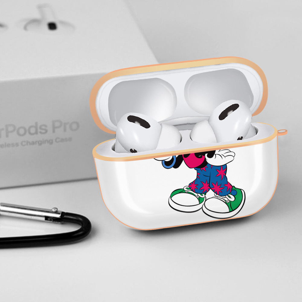 ミッキーマウス Mickey Mouse 【AirPods Pro用】ハードシェル保護ケース｜耐衝撃・防指紋・カラビナ付き商品仕様