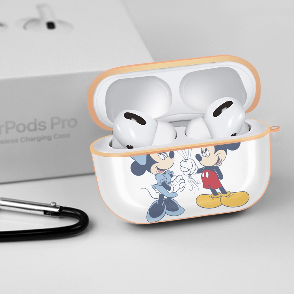ミッキーマウス Mickey Mouse 【AirPods Pro用】ハードシェル保護ケース｜耐衝撃・防指紋・カラビナ付き商品仕様