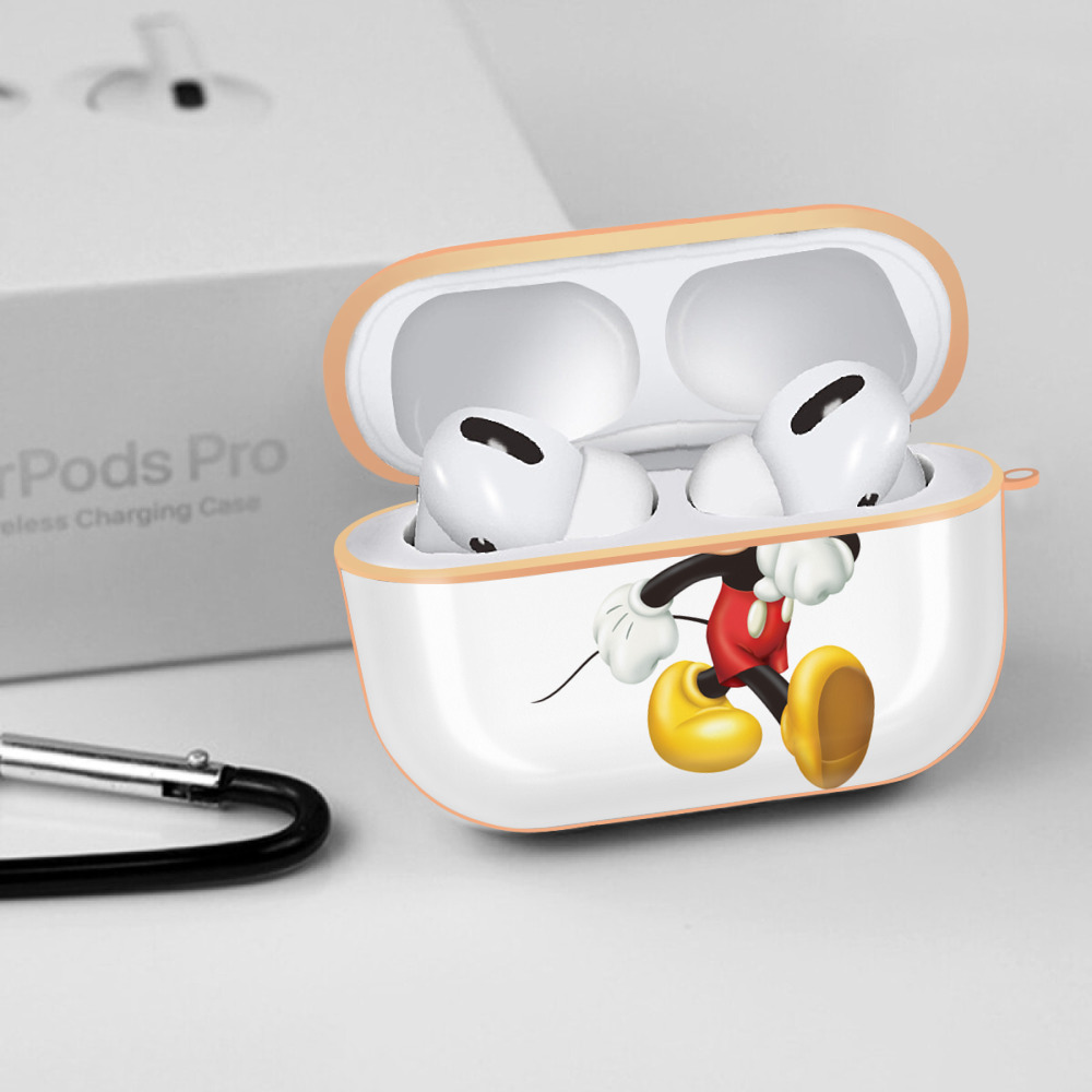 ミッキーマウス Mickey Mouse 【AirPods Pro用】ハードシェル保護ケース｜耐衝撃・防指紋・カラビナ付き商品仕様