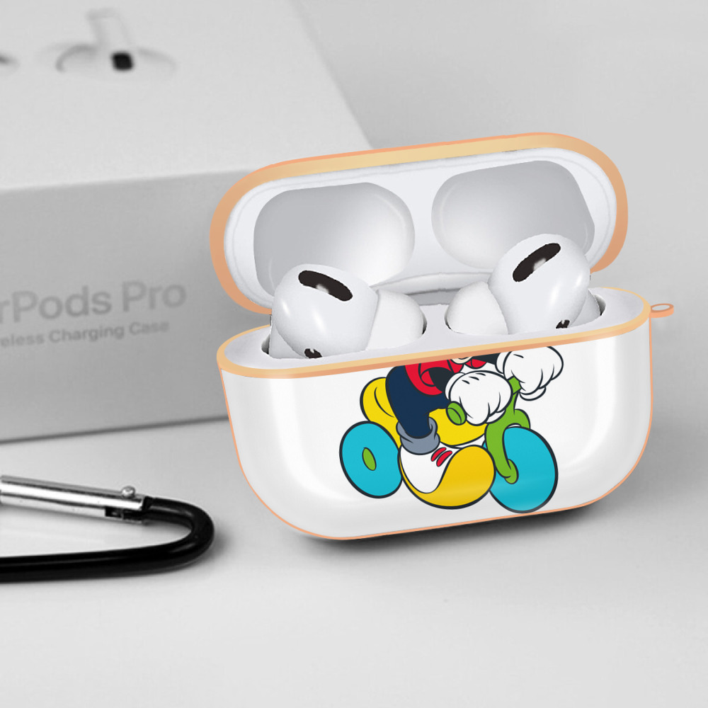 ミッキーマウス Mickey Mouse 【AirPods Pro用】ハードシェル保護ケース｜耐衝撃・防指紋・カラビナ付き商品仕様