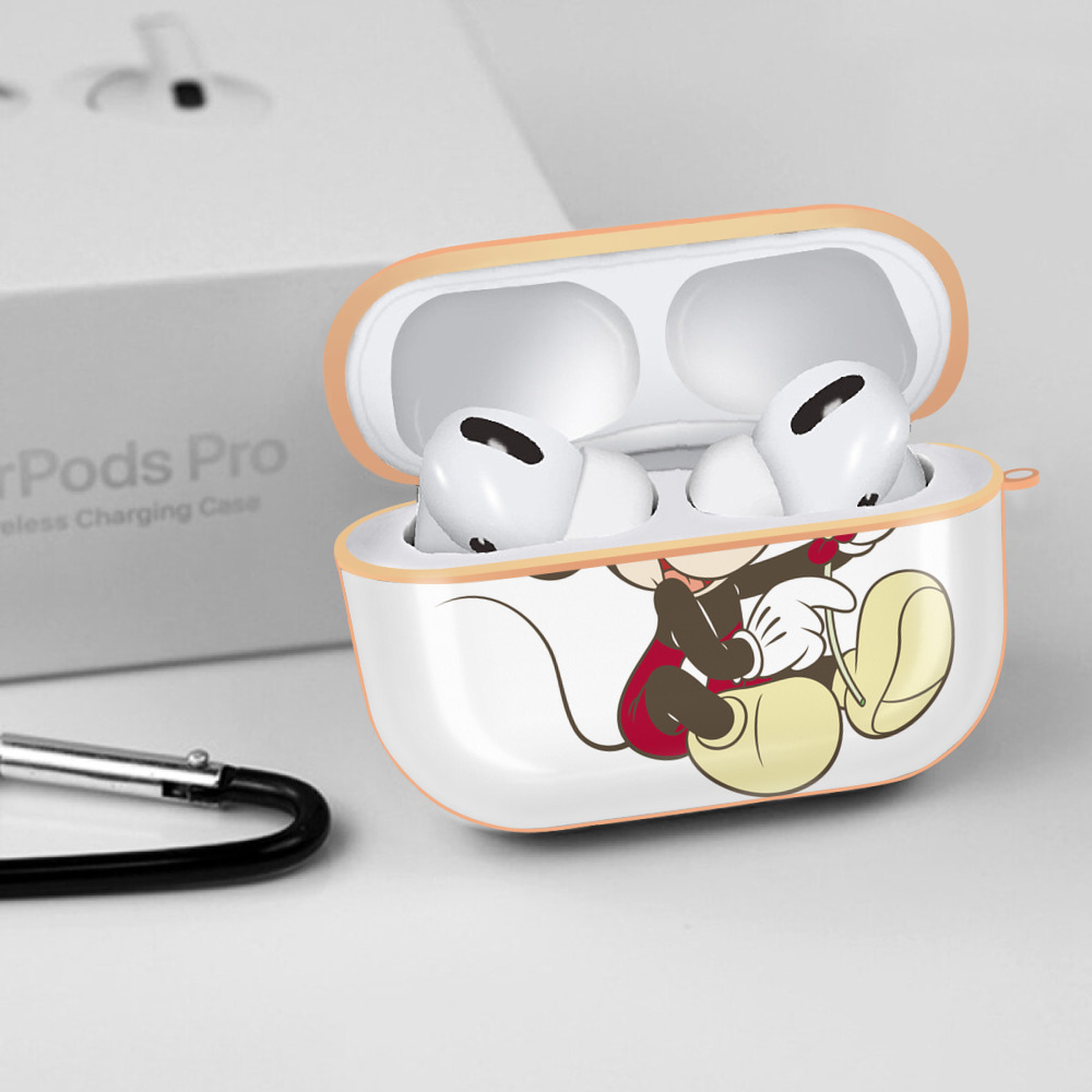 ミッキーマウス Mickey Mouse 【AirPods Pro用】ハードシェル保護ケース｜耐衝撃・防指紋・カラビナ付き商品仕様