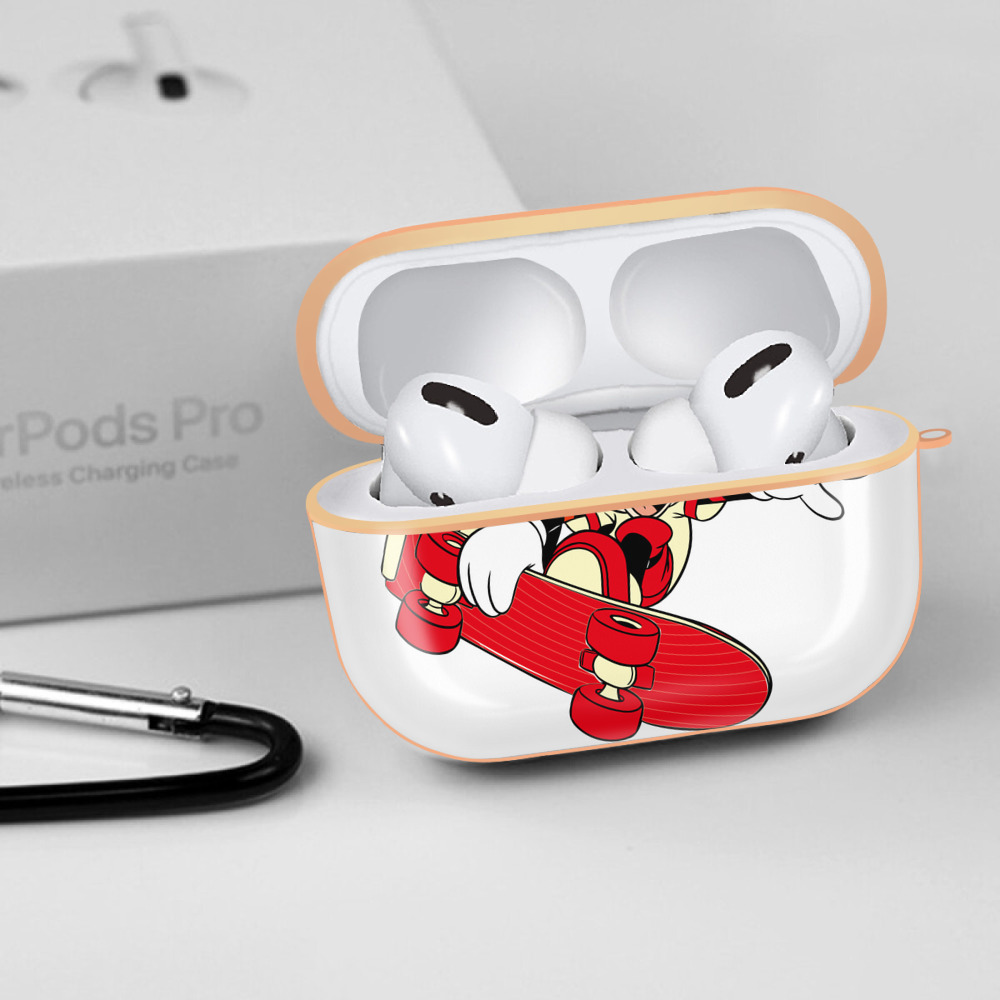 ミッキーマウス Mickey Mouse 【AirPods Pro用】ハードシェル保護ケース｜耐衝撃・防指紋・カラビナ付き商品仕様