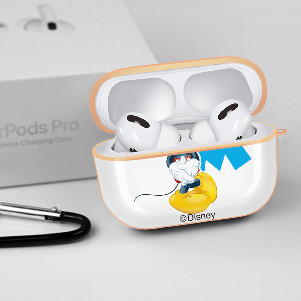 ミッキーマウス Mickey Mouse 【AirPods Pro用】ハードシェル保護ケース｜耐衝撃・防指紋・カラビナ付き商品仕様