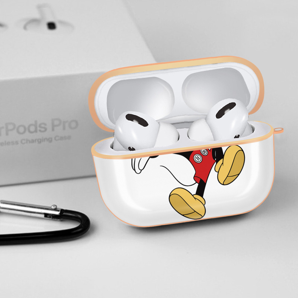 ミッキーマウス Mickey Mouse 【AirPods Pro用】ハードシェル保護ケース｜耐衝撃・防指紋・カラビナ付き商品仕様