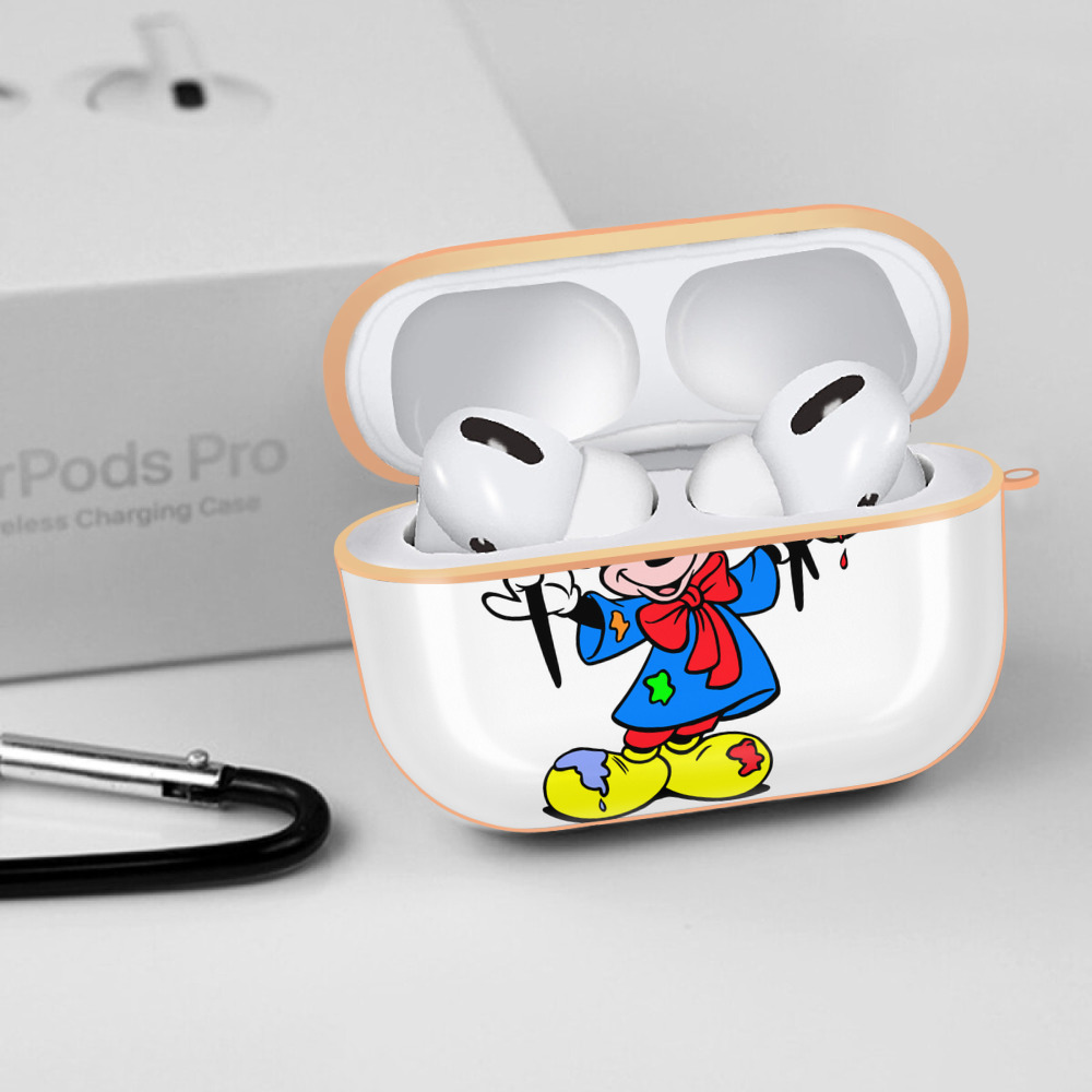 ミッキーマウス Mickey Mouse 【AirPods Pro用】ハードシェル保護ケース｜耐衝撃・防指紋・カラビナ付き商品仕様