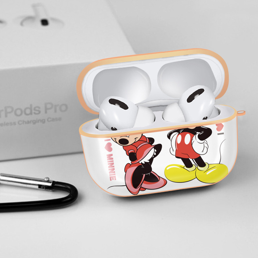 ミッキーマウス Mickey Mouse 【AirPods Pro用】ハードシェル保護ケース｜耐衝撃・防指紋・カラビナ付き商品仕様