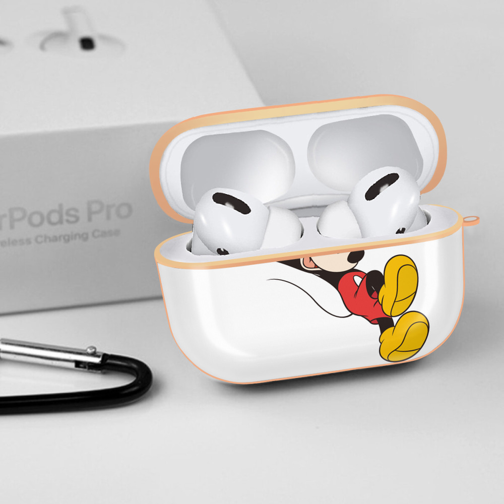 ミッキーマウス Mickey Mouse 【AirPods Pro用】ハードシェル保護ケース｜耐衝撃・防指紋・カラビナ付き商品仕様