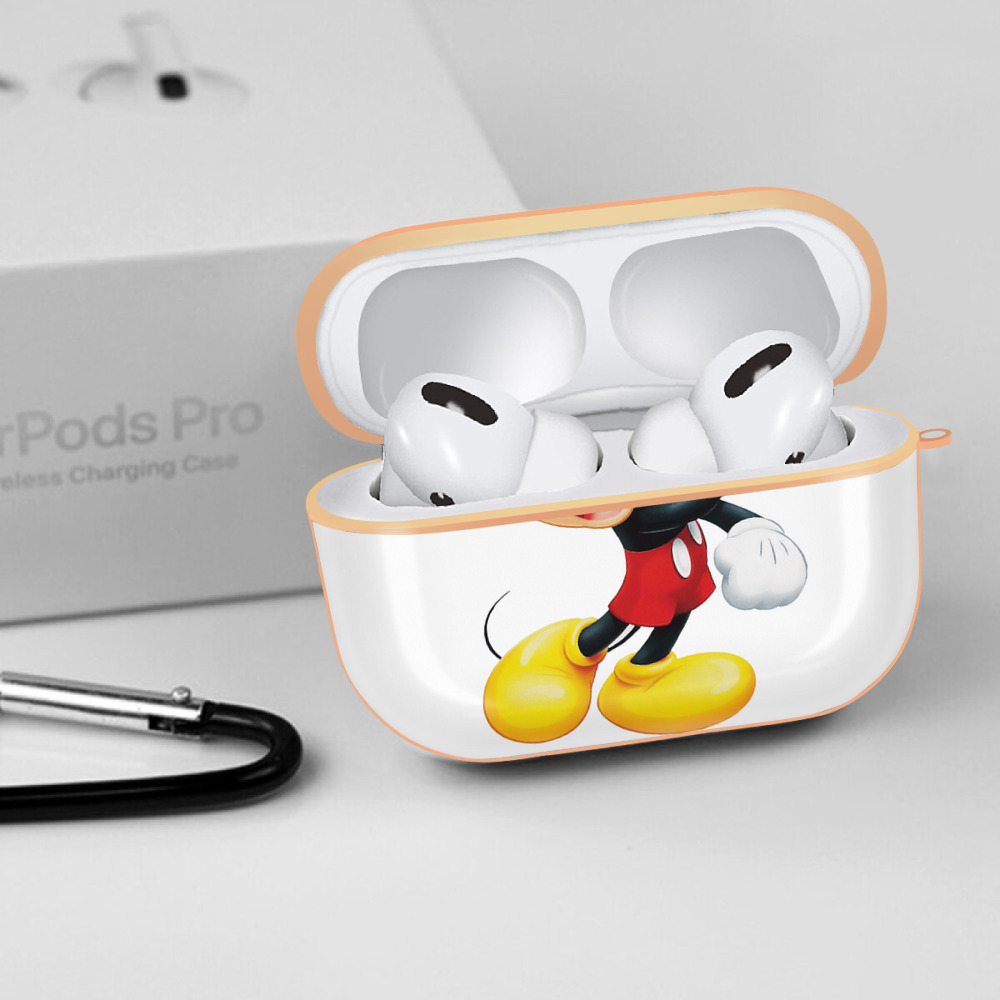ミッキーマウス Mickey Mouse 【AirPods Pro用】ハードシェル保護ケース｜耐衝撃・防指紋・カラビナ付き商品仕様