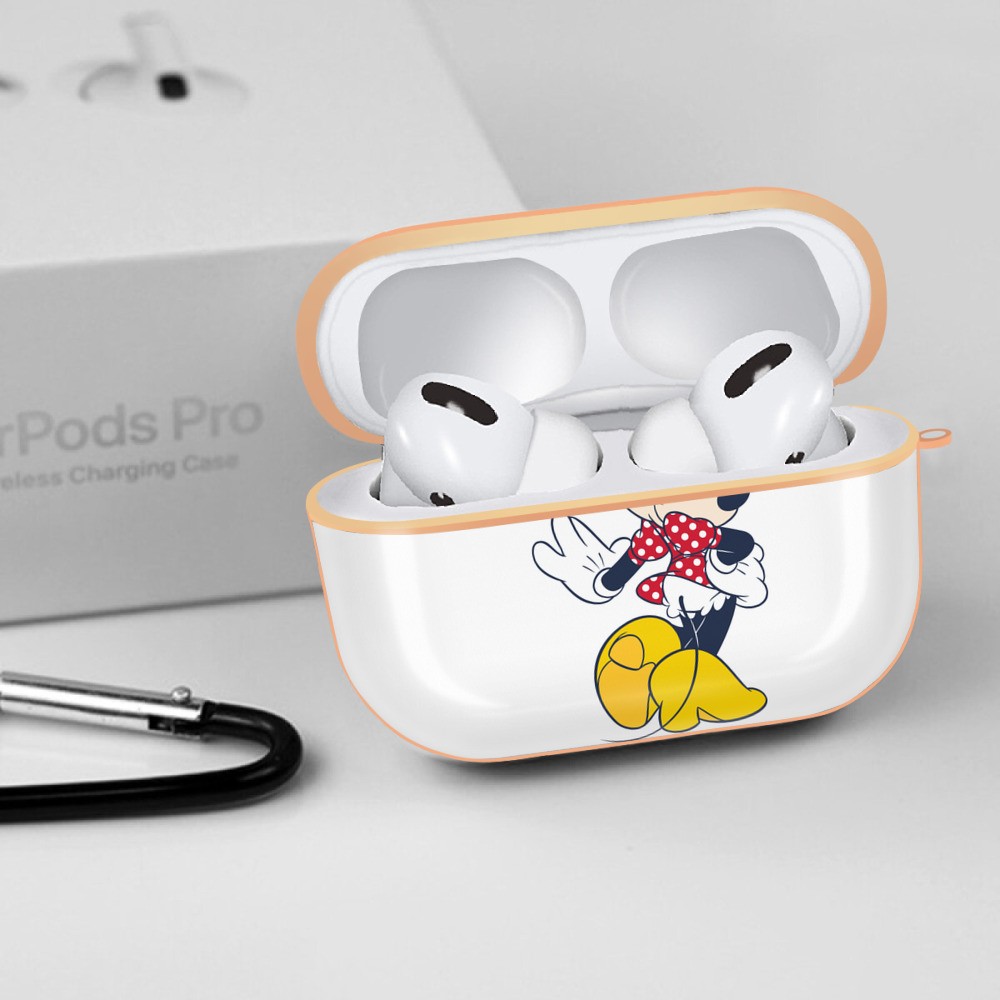 ミッキーマウス Mickey Mouse 【AirPods Pro用】ハードシェル保護ケース｜耐衝撃・防指紋・カラビナ付き商品仕様