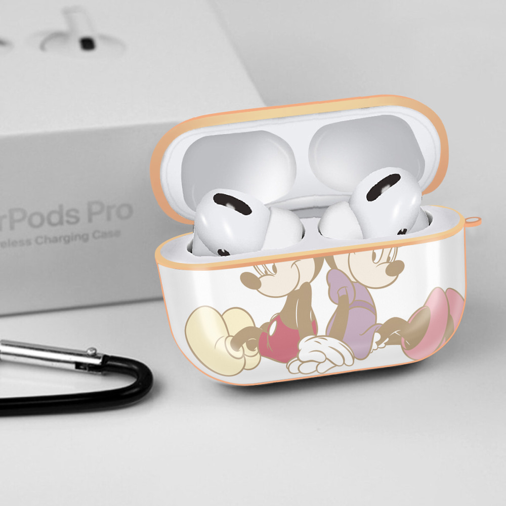 ミッキーマウス Mickey Mouse 【AirPods Pro用】ハードシェル保護ケース｜耐衝撃・防指紋・カラビナ付き商品仕様