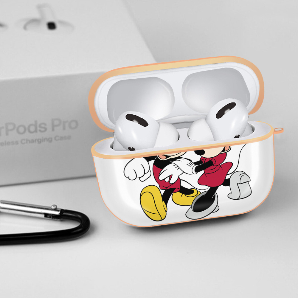 ミッキーマウス Mickey Mouse 【AirPods Pro用】ハードシェル保護ケース｜耐衝撃・防指紋・カラビナ付き商品仕様