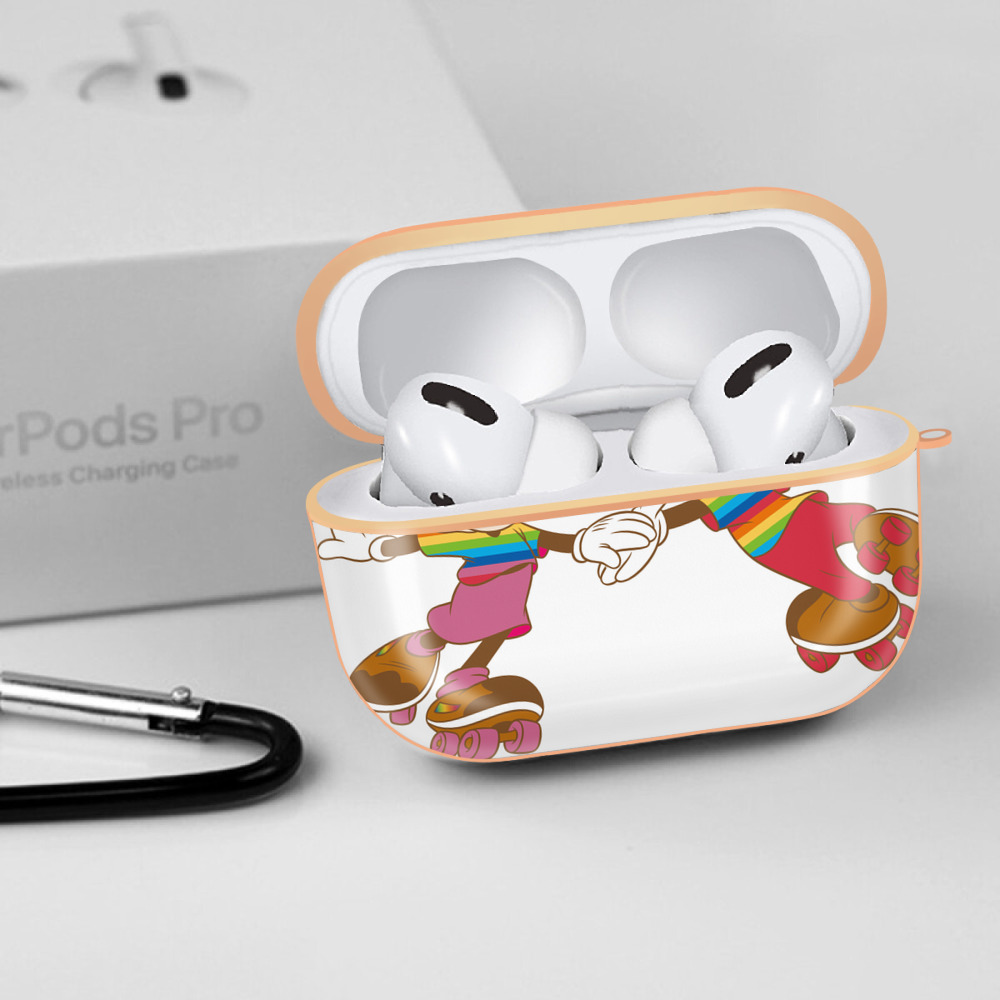 ミッキーマウス Mickey Mouse 【AirPods Pro用】ハードシェル保護ケース｜耐衝撃・防指紋・カラビナ付き商品仕様