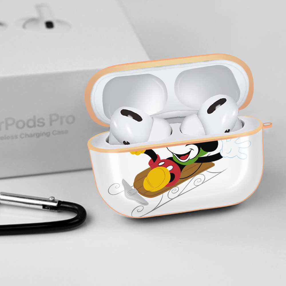 ミッキーマウス Mickey Mouse 【AirPods Pro用】ハードシェル保護ケース｜耐衝撃・防指紋・カラビナ付き商品仕様