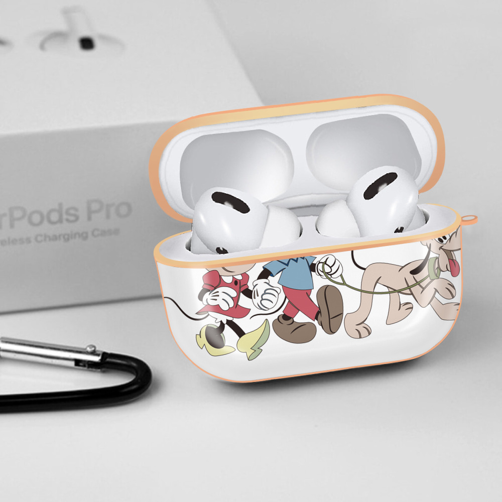 ミッキーマウス Mickey Mouse 【AirPods Pro用】ハードシェル保護ケース｜耐衝撃・防指紋・カラビナ付き商品仕様
