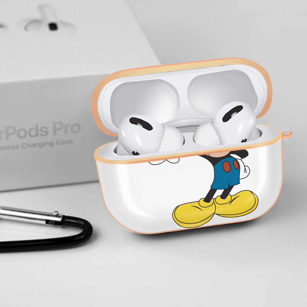 ミッキーマウス Mickey Mouse 【AirPods Pro用】ハードシェル保護ケース｜耐衝撃・防指紋・カラビナ付き商品仕様