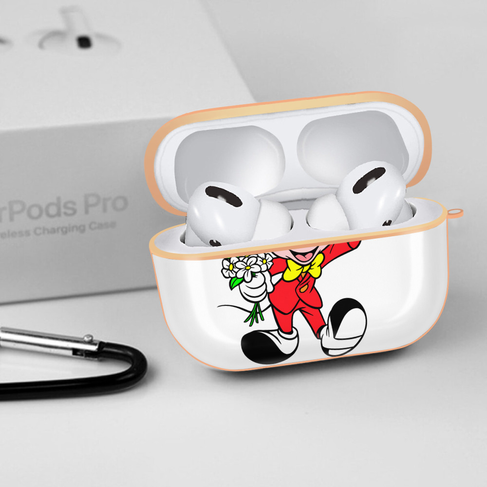 ミッキーマウス Mickey Mouse 【AirPods Pro用】ハードシェル保護ケース｜耐衝撃・防指紋・カラビナ付き商品仕様
