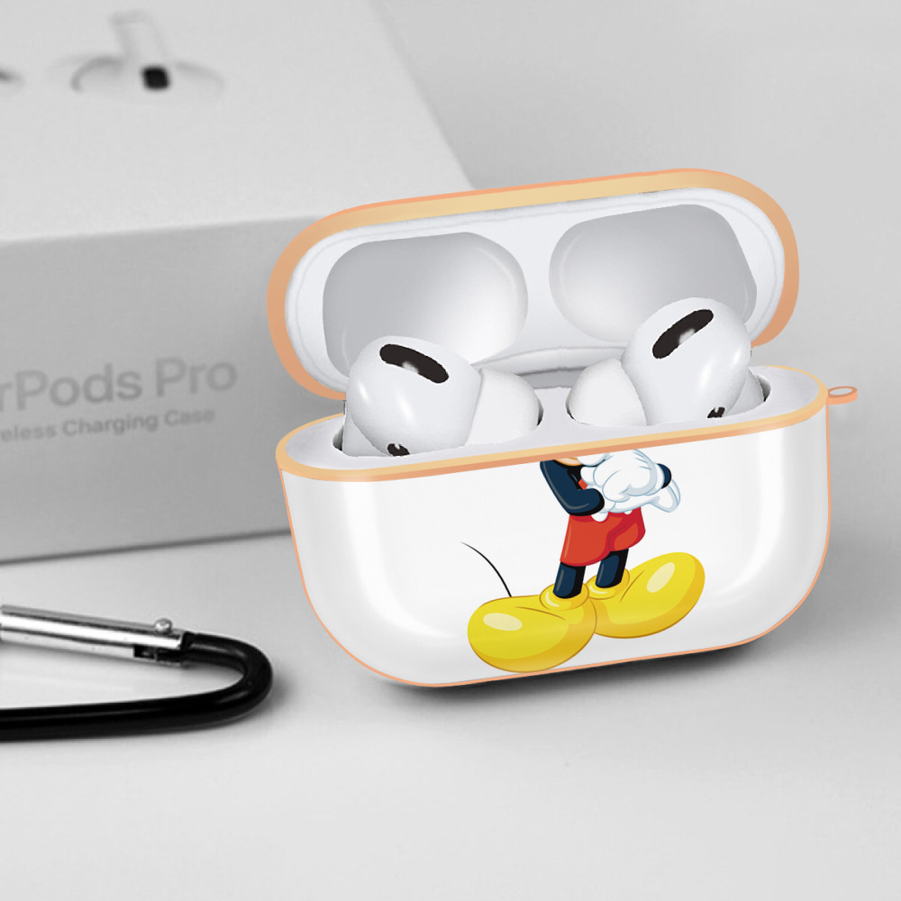 ミッキーマウス Mickey Mouse 【AirPods Pro用】ハードシェル保護ケース｜耐衝撃・防指紋・カラビナ付き商品仕様