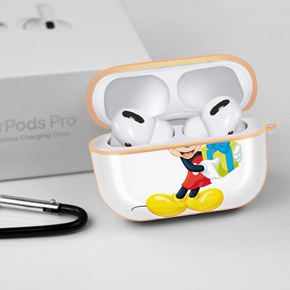 ミッキーマウス Mickey Mouse 【AirPods Pro用】ハードシェル保護ケース｜耐衝撃・防指紋・カラビナ付き商品仕様