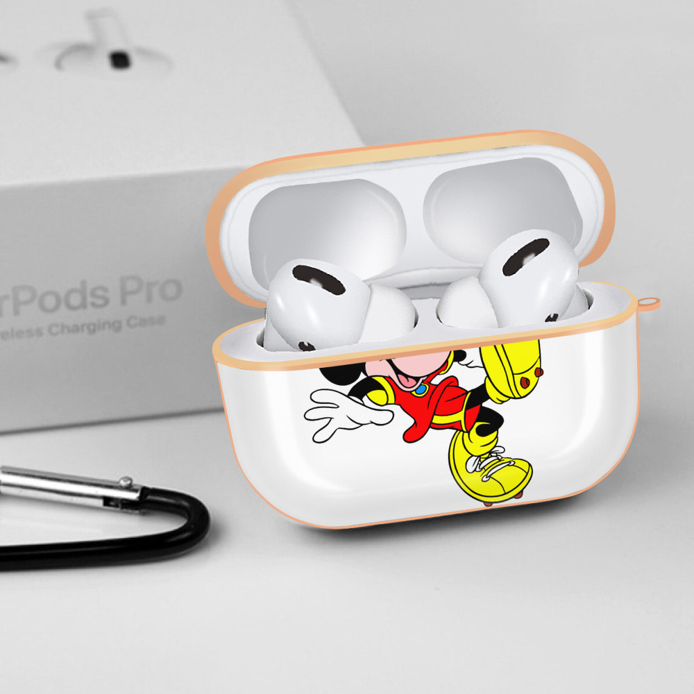 ミッキーマウス Mickey Mouse 【AirPods Pro用】ハードシェル保護ケース｜耐衝撃・防指紋・カラビナ付き商品仕様