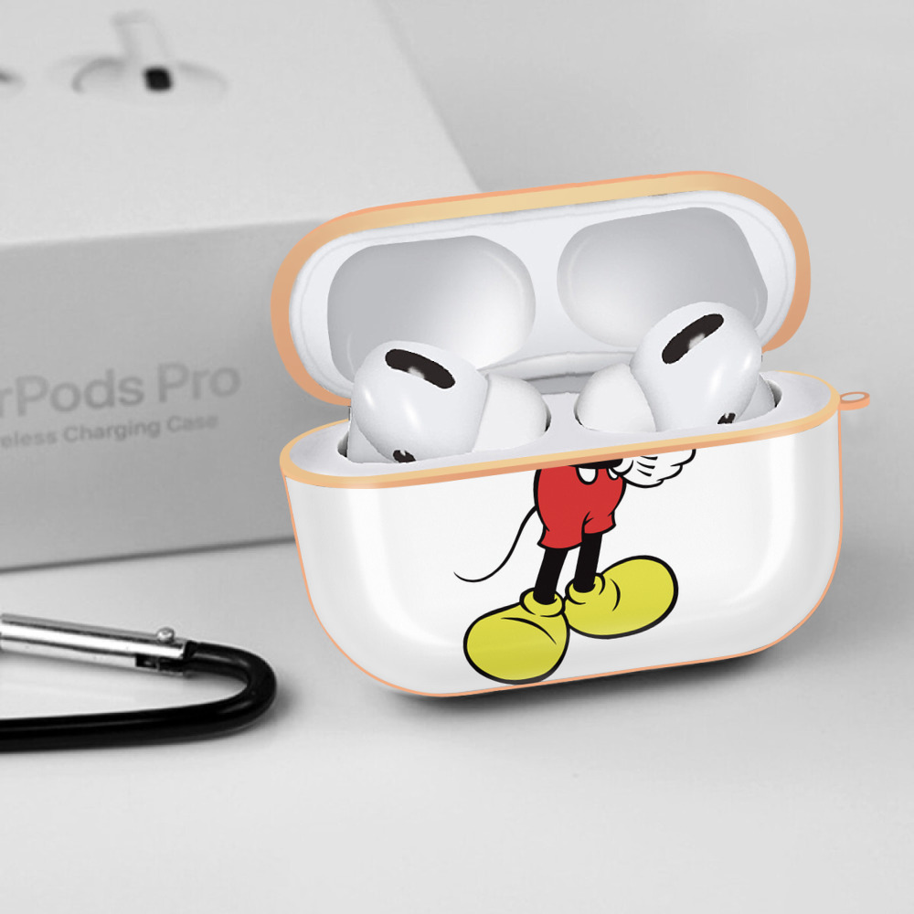 ミッキーマウス Mickey Mouse 【AirPods Pro用】ハードシェル保護ケース｜耐衝撃・防指紋・カラビナ付き商品仕様