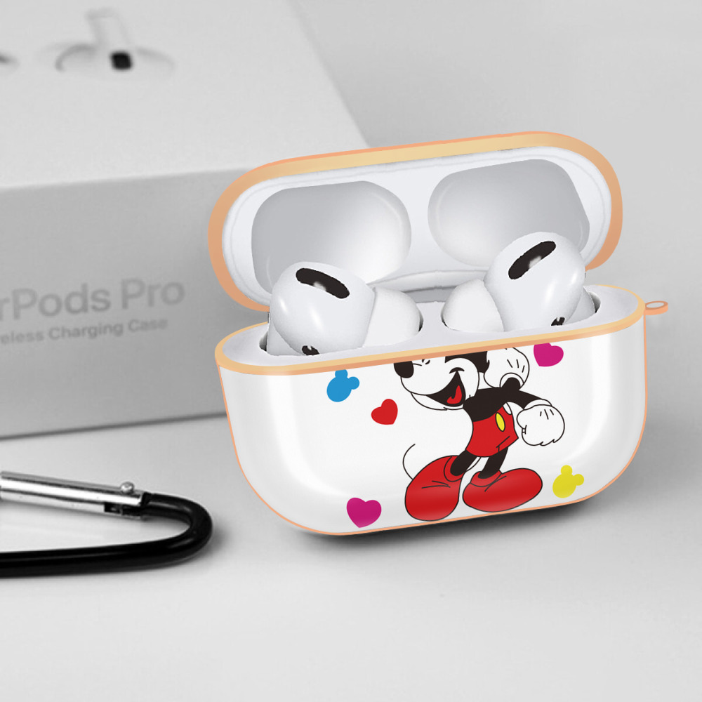ミッキーマウス Mickey Mouse 【AirPods Pro用】ハードシェル保護ケース｜耐衝撃・防指紋・カラビナ付き商品仕様