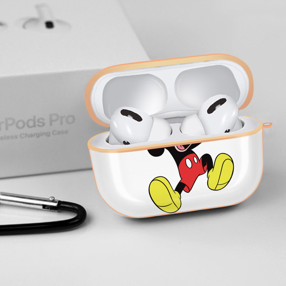 ミッキーマウス Mickey Mouse 【AirPods Pro用】ハードシェル保護ケース｜耐衝撃・防指紋・カラビナ付き商品仕様